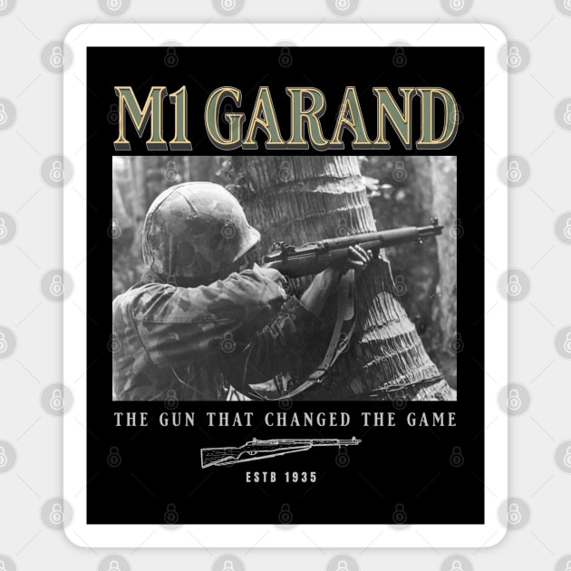 World War 2 Weapon M1 Garand Rifle Magnet by Distant War